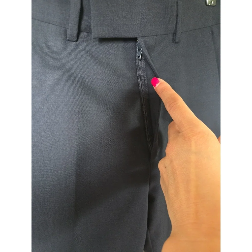 Louis Vuitton Rare Uniform Mens Navy Slim Unhemmed Trousers Size EU 44/US 28 NWT